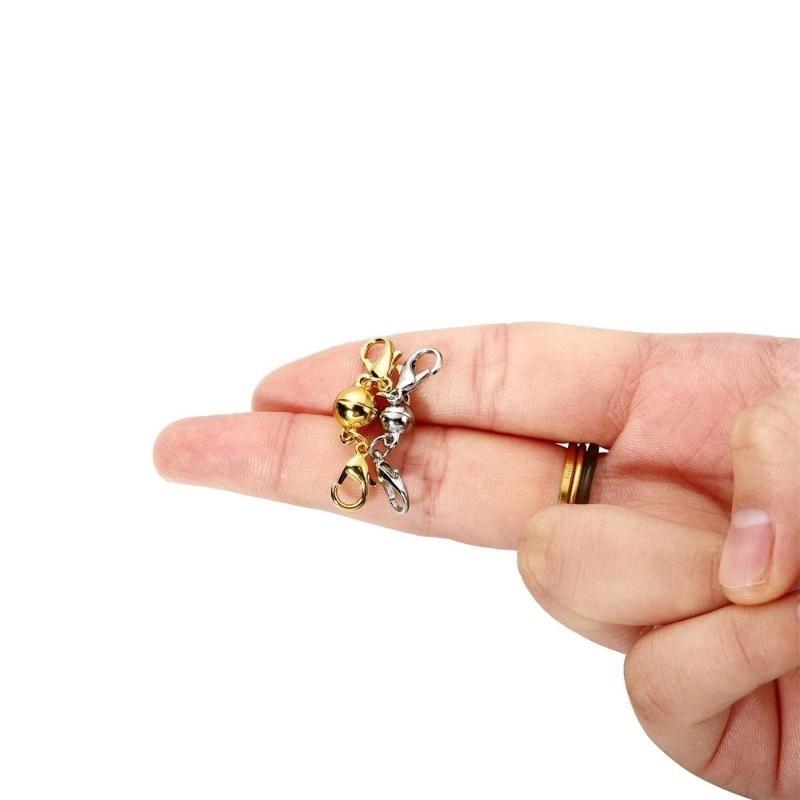 5 Pairs DIY Jewelry Magnetic Clasp Connector with Lobster Clasp for Jewelry Making Findings