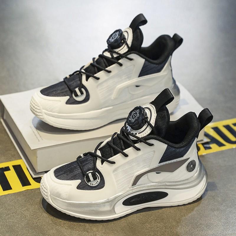 Children's sports shoes luminous casual trendy shoes breathable mesh basketball shoes student teenager rotating buckle running shoes