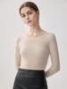 100% Pure Cashmere Slim Fit Women's Round Neck Knit Sweater for Autumn and Winter