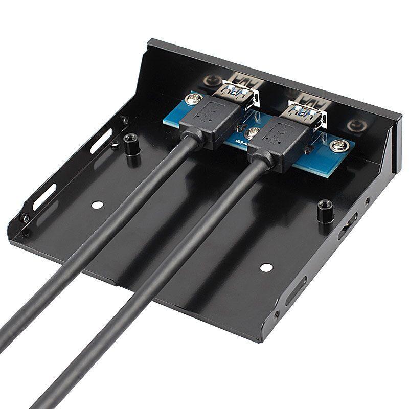 USB3.0 Dual Port Front Panel Expansion for 19/20Pin Floppy Drive Bay