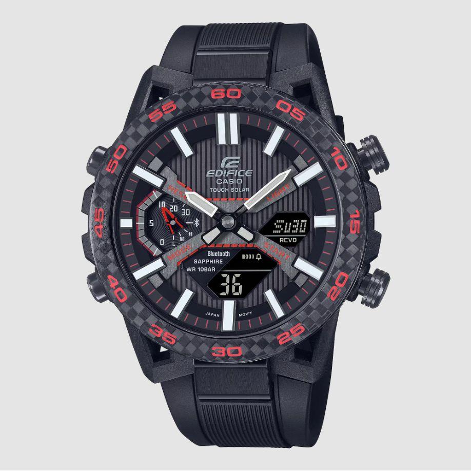 Used CASIO EDIFICE SOSPENSIONE ECB-2000YPB-1AJF Carbon Reinforced Resin Case Tough Solar Mobile Link Function Casio Edifice Watch Warranty Included