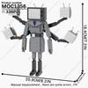 MOOXI Set di Figure Skibidi Toilet Man TvMan Cameraman Speakerman Blocchi da Costruzione Modello MOC Mattoncini Giocattoli per Adulti Bambini Regalo di Compleanno