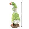 Goose Statue Outfit Porch Goose Outfits Cute Green Floral Print Costume Clothes Garden Porch Decor Clothing Set