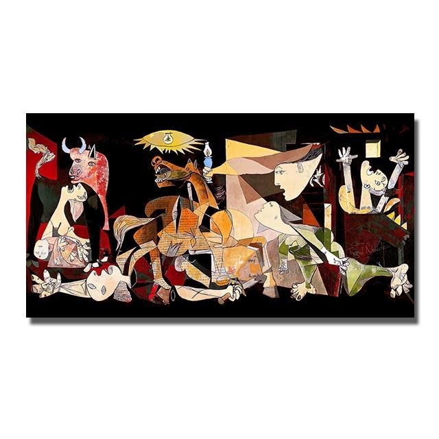 Picasso Guernica Kunstverk Plakat Lerretstrykk Berømt Maleri Reproduksjon Veggkunst Bilder for Hjemmedekorasjon Rom Stue