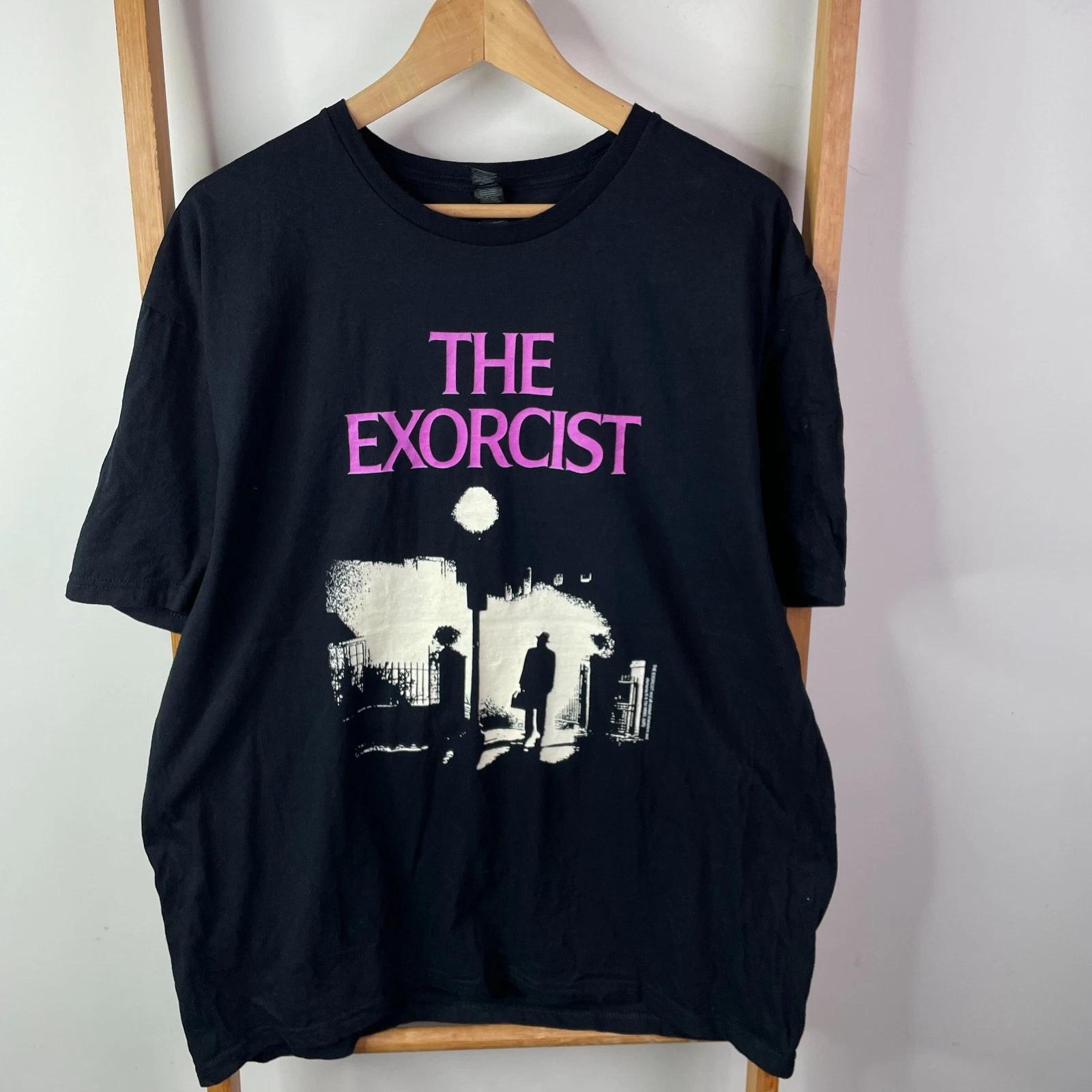The Exorcist Shirt Mens Extra Large Black Graphic Print Short Sleeve Movies 2XL
