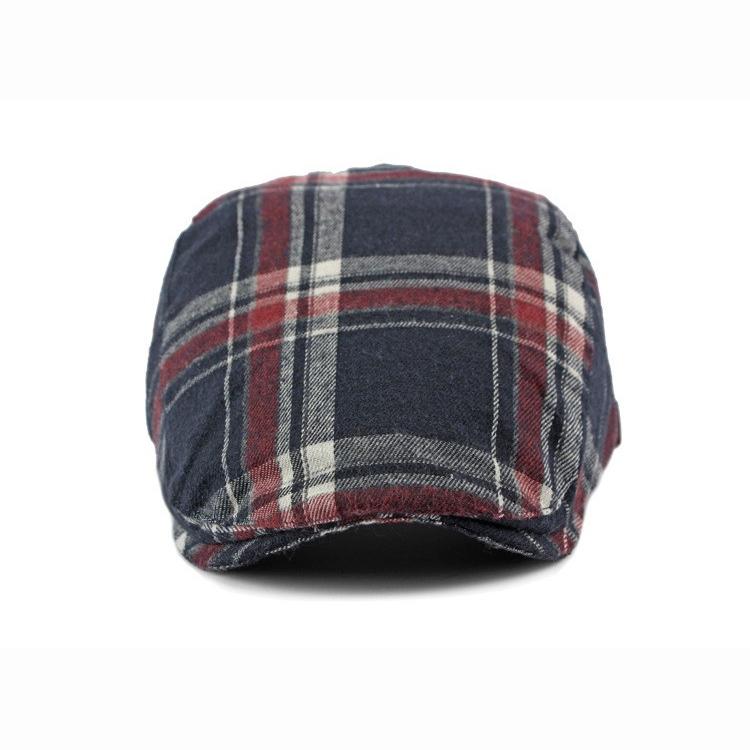 Plaid Baskenmütze Männer Retro Frauen