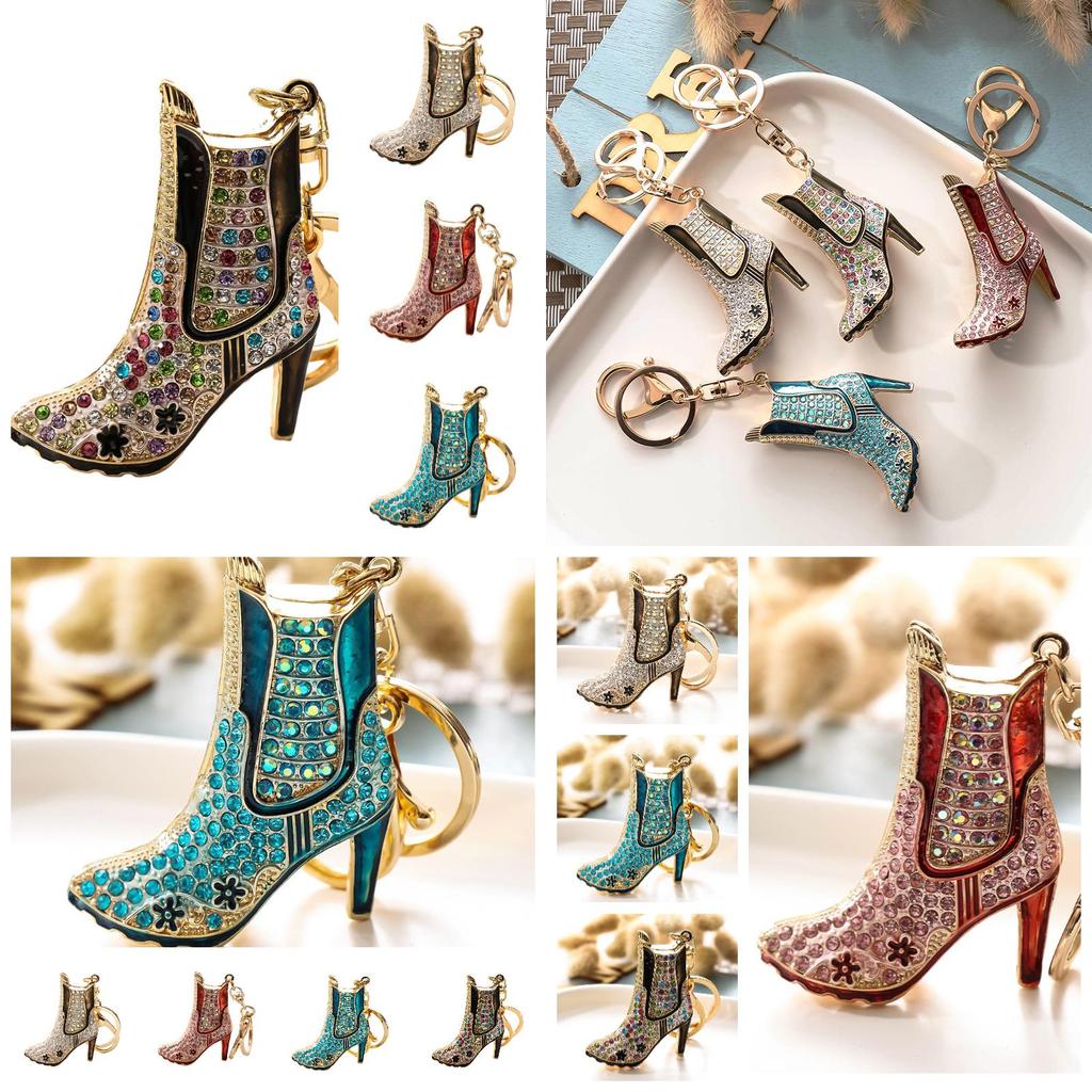 Fashionable And Cute Shoe Pendant Keychain With Rhinestones Ideal Gift For Both Men And Women