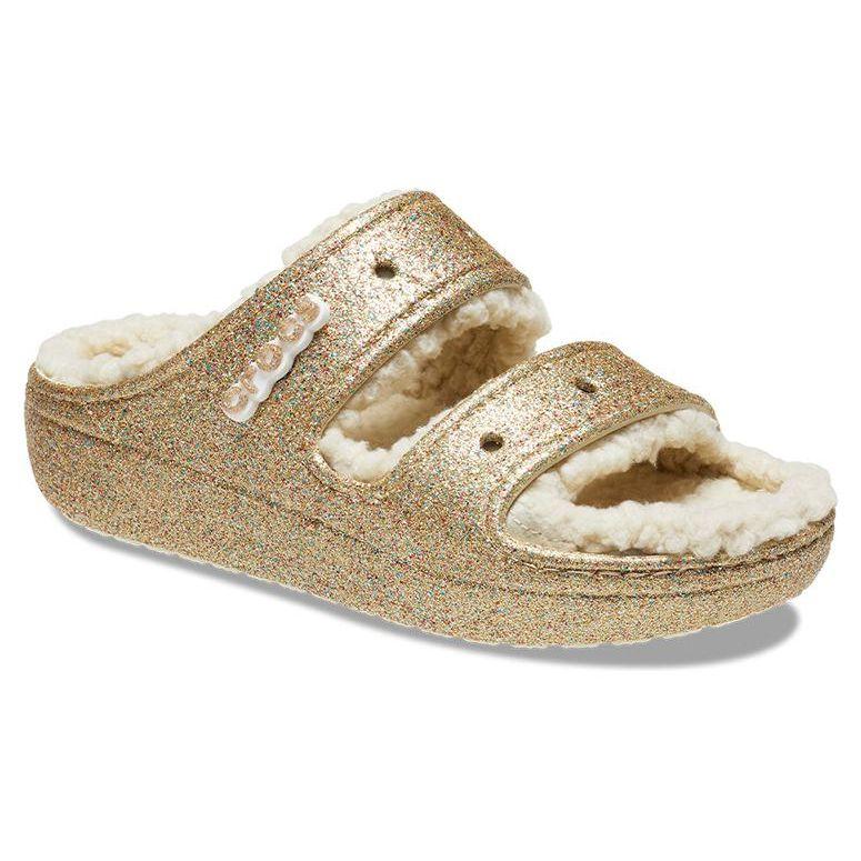 Crocs Classic Shiny Warm Fleece EVA Silent Slide Sandals Women Sandals Colorful 208124-93S