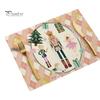 Sturdy Hemmed Table Linens Christmas Mat, Heat-Resistant Faux Linen Placemat, Non-Slip Heat Resistant Pads Washable for Holiday Dining Party Decor Non