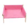 Pet Couch Bed Pine Wood Stylish Look Versatile Anxiety Relief Elevated Cat Dog Sofa Bed for Home Indoor