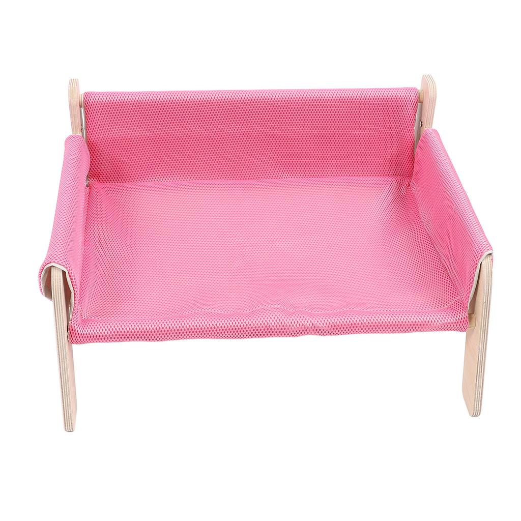 Pet Couch Bed Pine Wood Stylish Look Versatile Anxiety Relief Elevated Cat Dog Sofa Bed for Home Indoor
