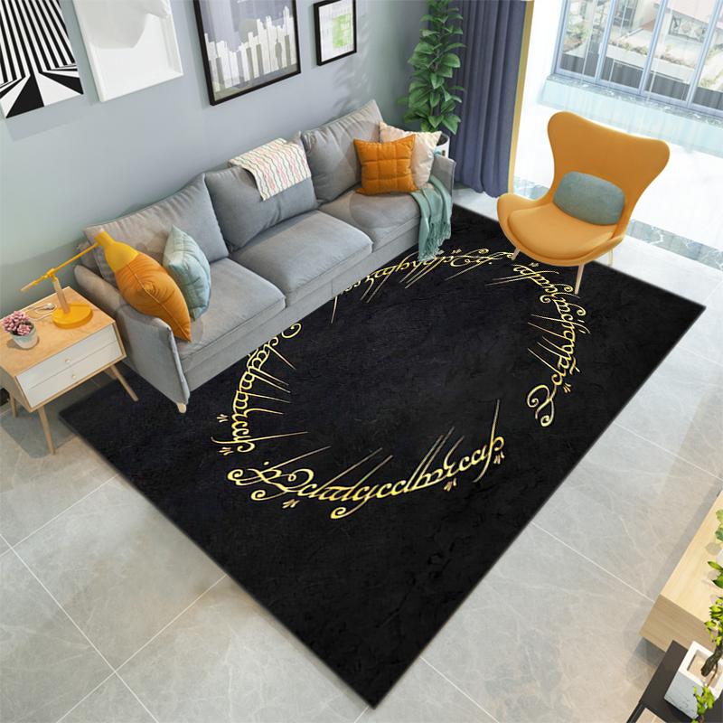 1PC Lord of the Rings Print Rug - home decoration Carpet For Living Room Bedroom Flooring Computer Chair Area Rug