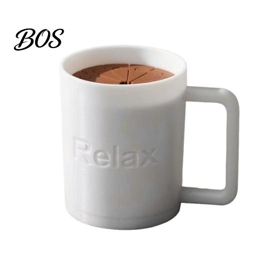 Realistische Kaffeefleck-Dekoration 3D-gedruckter Becher Fidget, Schreibtisch-Spirale Stressabbau Sensorisches Streichspielzeug Spielzeug, Geschenk für Erwachsene Büro Zuhause Liebhaber,