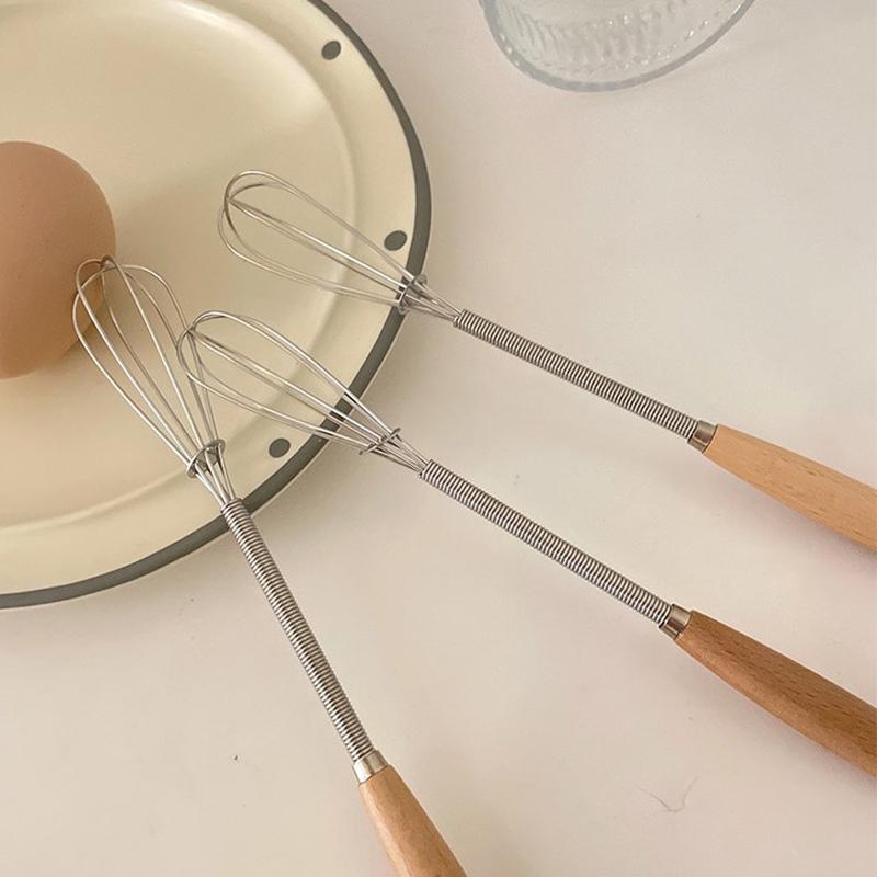 Edelstahl Schneebesen Schneebesen Holzgriff Küche Hand Schneebesen Gadgets Küche Werkzeuge Backen Zubehör