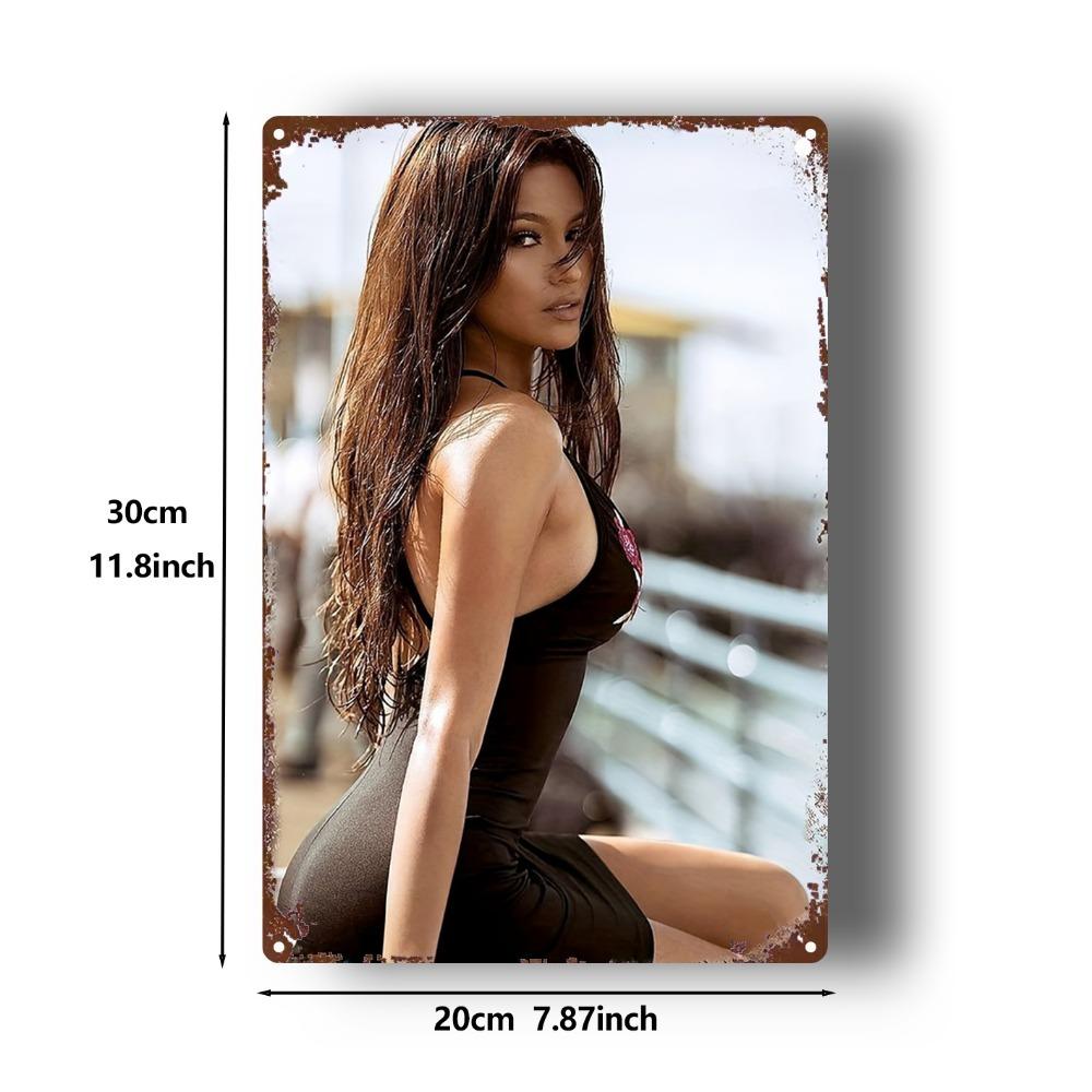 

Elegant Female Silhouette Wall Art Fashionable x Inch Iron Decor Easy Hang Bedroom Home Theater Decor Classic Vibrant De 20x30cm（7.8x11.8inch）
