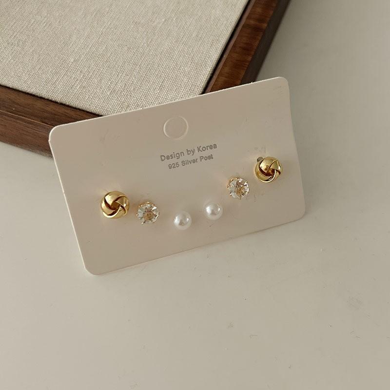 Exquisite Set, Earrings, Niche Design Earrings, Women's High-end Stud Earrings, Women's 6-piece Set