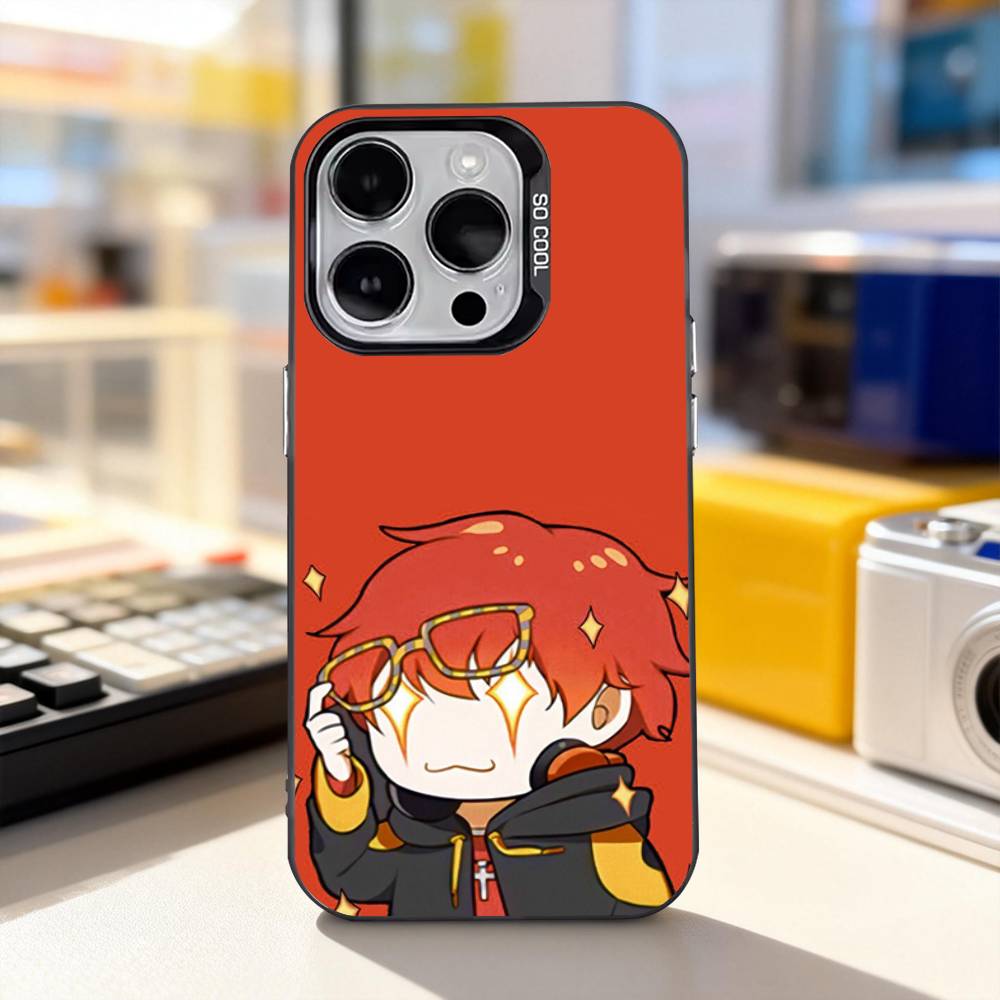 M-Mystic Messenger Cute Phone Case For iPhone 17,16,15,14,13,12,11,Pro,XS,Max,Plus,Mini,SE4,E Black Matte Shockproof Cover