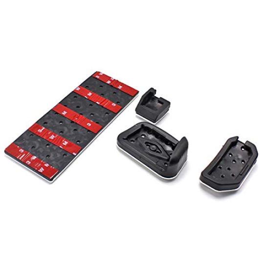Wellvie Classy Aluminum Pedal Cover Set for Toyota and No Tools Car Car Custom 4-Piece Noah, Voxy, Esquire, Harrier, Estima. Snap-on, Required. Parts,