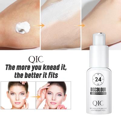 QIC Renk Değişimi Likit Fondöten Doğal Aydınlatıcı Kapatıcı Renk Değiştiren BB Krem