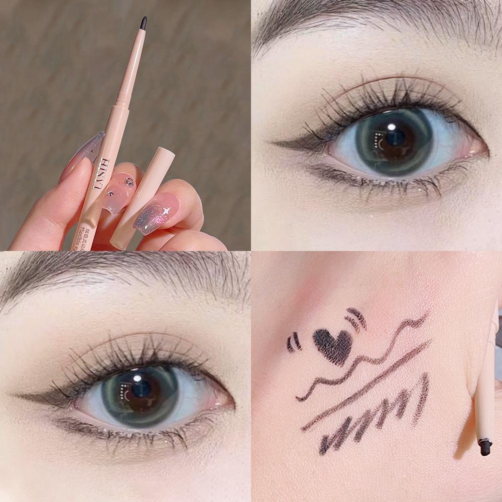 Ultra-fine Gel Eyeliner Pencil Rose Brown Under Eye Liner Pen Waterproof Matte Aegyosal Lying Silkworm Quick Drying Eyes Makeup