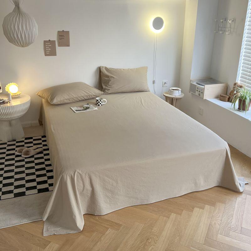 Minimalist Anti-pilling Skin-friendly Breathable Summer Bed Sheet For Student Dorm Single Bed