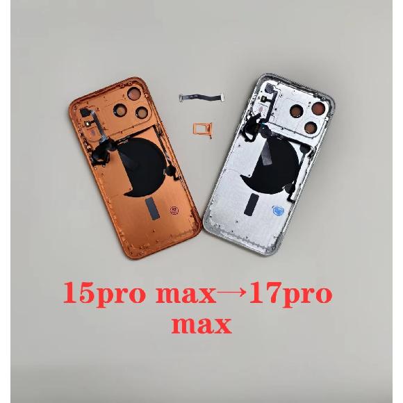 DIY Back Shell For 15 Pro Max To 17 Pro Max Back Cover Assembly Compatible For iPhone 15 Pro Max Like 17 Pro Max Back Housing