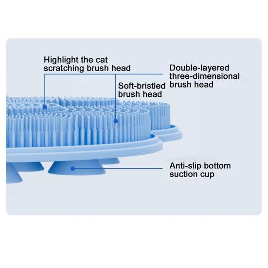 2Pcs Shower Foot Scrubber Mat, Foot Massage Pedicure Pad with Soft Silicone Bristles, Gentle Deep Cleansing Shower Foot Wash Mat