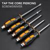 2pcs Set 6-8 Inch Anti-slip Go-through Hammer Screwdriver Magnetic Screw Driver Set Slotted Screwdriver With Soft Grip