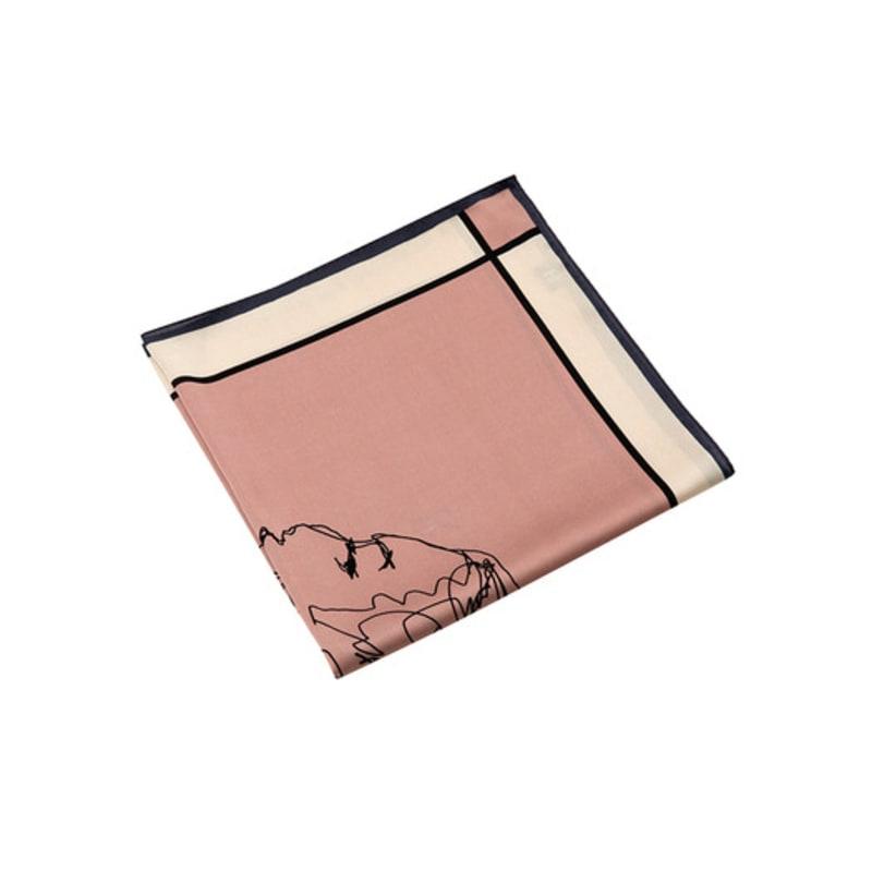 RECLOW RECLOW LAND Signature Drawing LOGO Scarf Pink