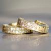 Hip Hop Fashion Green Cubic Zirconia Hoop Earrings For Women Men Circle Colorful Crystal CZ Party Jewelry Wholesale