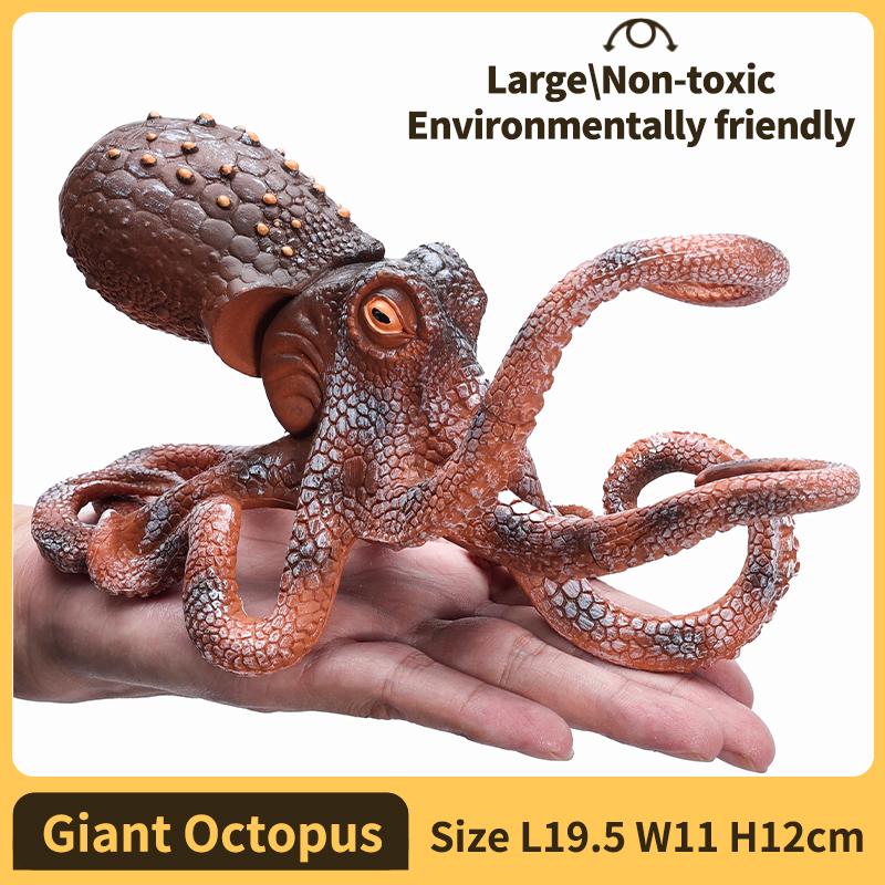 Sea animals Octopus Reef Squid Plaything Figurine Polymer Material Miniature Figure - Fun Learning-Enhancing Play Plaything for Boys, Girls & Kids
