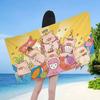Kawaii Pig Lulu Microfiber Blanket Quick Drying Beach Towels Oversized Printing Super Absorbent Pool Towel Blanket