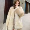Imitation Fur Coat Women's Medium and Long Winter Imitation Fox Hair Slim and Thin Thickened Fur Coat