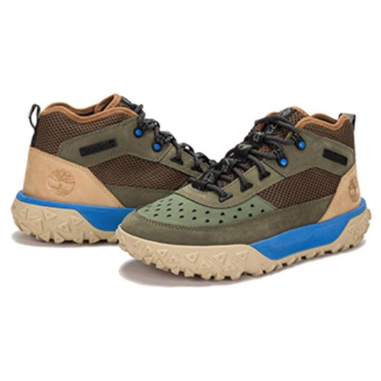 Timberland Náraz pohlcující protiskluzová odolná poloviční výška venkovní funkční obuv pánská obuv hnědá zelená A5TMG