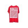 Off-White C/o Virgil Abloh Basic Striped Short Sleeve T-Shirt Men Tops Red OMAA002F161850102001