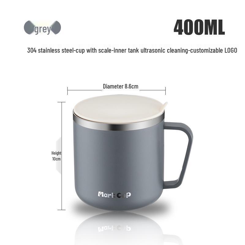304 Stainless Steel Kids' Water Cup with Lid, Portable Double-Layer Insulated Anti-Scald Mug for Home or Office