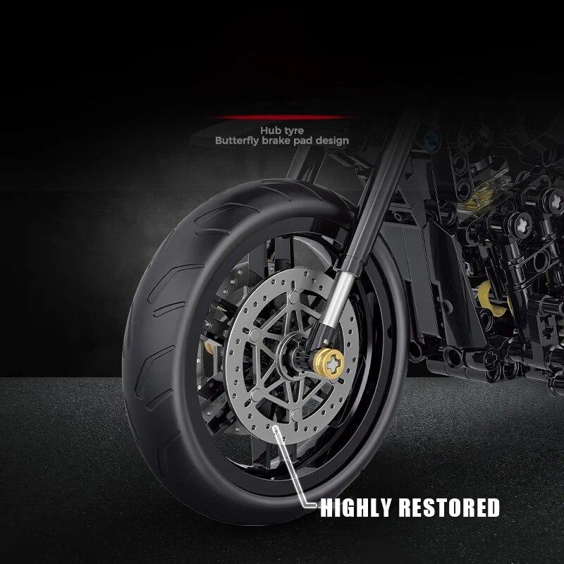 586 ks Klasická motorka Stavebnice Bloky Moto Silnice Závodník Cihly Vánoční Dárky Hračky pro děti Chlapci Děti Dospělý Technické