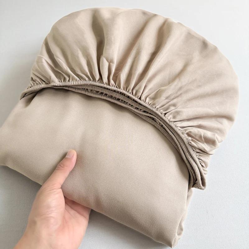 Cotton Fitted Sheet Double Queen King Size Mattress Covers with Elastic Bands 600TC Cotton Fitted Bed Sheet Elastic Band Mattress Cover