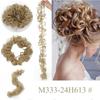 Messy Bun Scrunchie Hair Wrap Fluffy Pony Tail Curly Touseld nScrunchy Updo Donut Chignons für Frauen