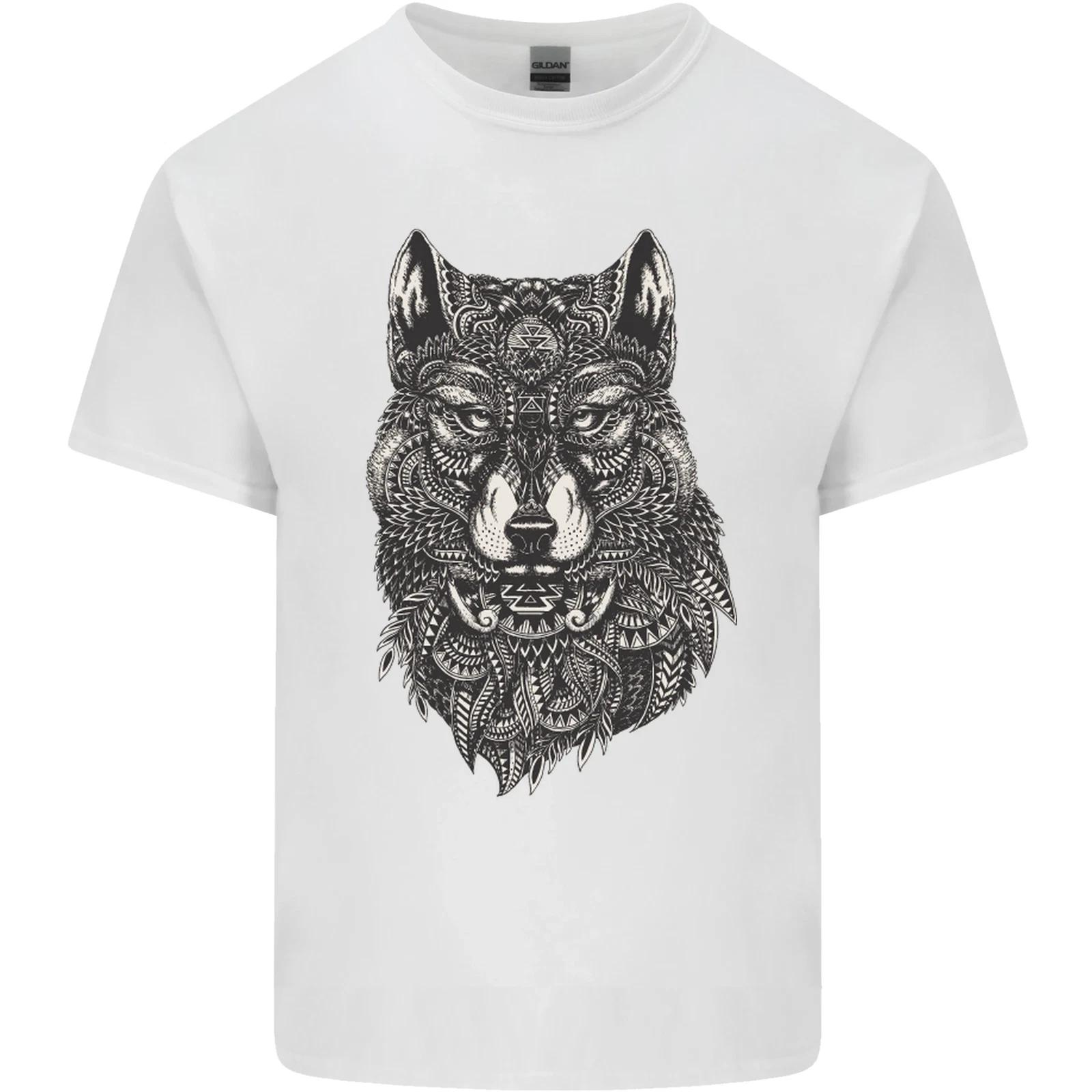 Abstract Dog Mandala Art Kids T-Shirt Childrens 3XL