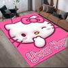 Custom Name,3D Inflated Hello Kitty Home Sofa Decoration for Living Room & Bedroom, Non‑Slip Play Flannel Floor Mat for Game Room