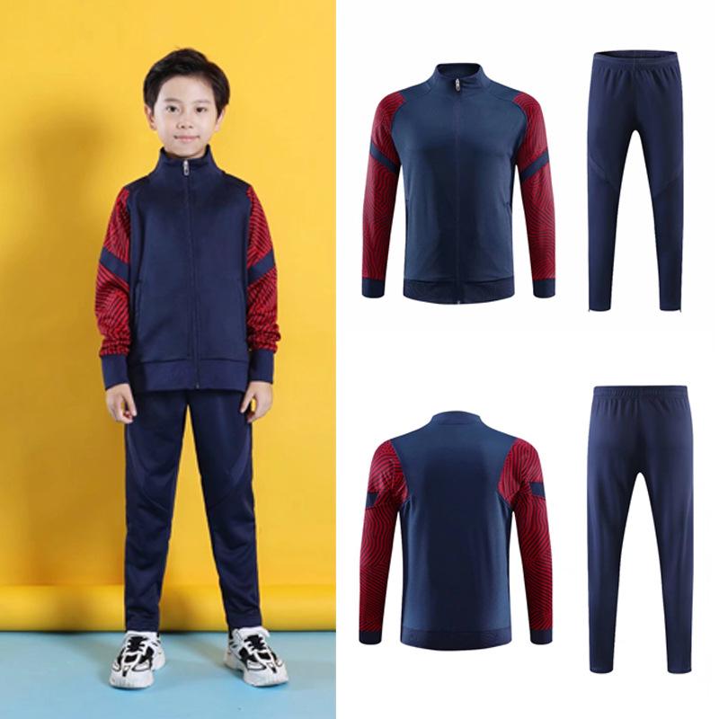 Kids' Unisex Long-Sleeve Football Training Suits – Customizable Autumn/Winter Sports Jackets