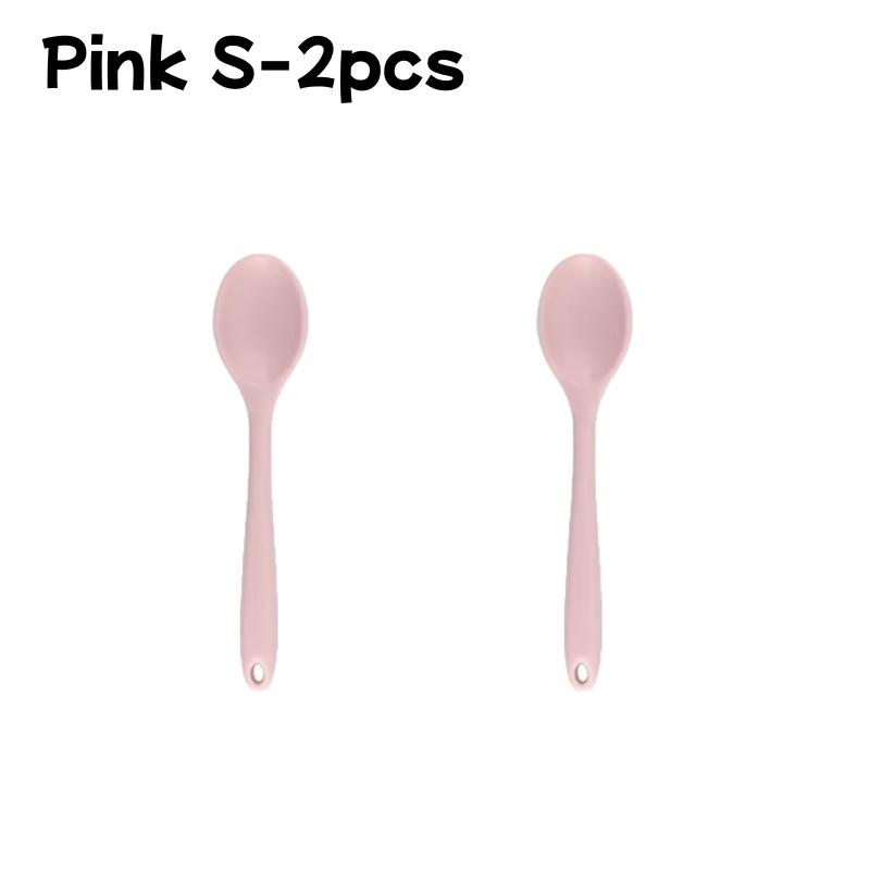 

Long Handle Silicone Ladle Soup Spoon Ramen Noodles Tablespoons Scoop Rice Salad Stirring Spoons Kitchen Teaspoons