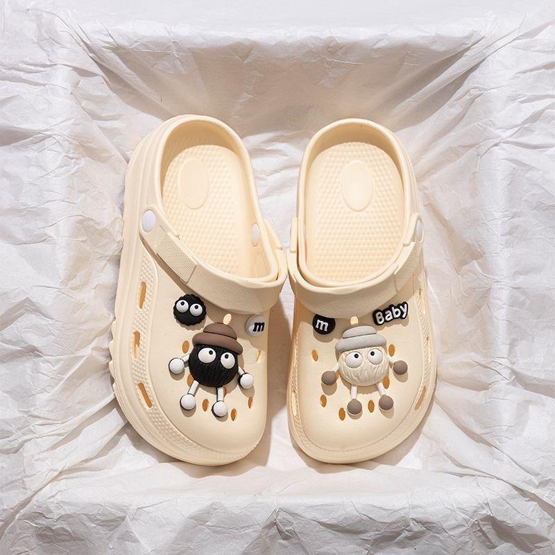 

7001-5 Наступить в дерьмо как надеть толстоподошвенные шлепанцы с дырками 2025 новые летние нескользящие пляжные сандалии для моря 39/40 хаки