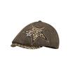 Leopard Denim Beret Hat Star Rivet Forward Hat Vintage Newsboy Cap  Harajuku Style