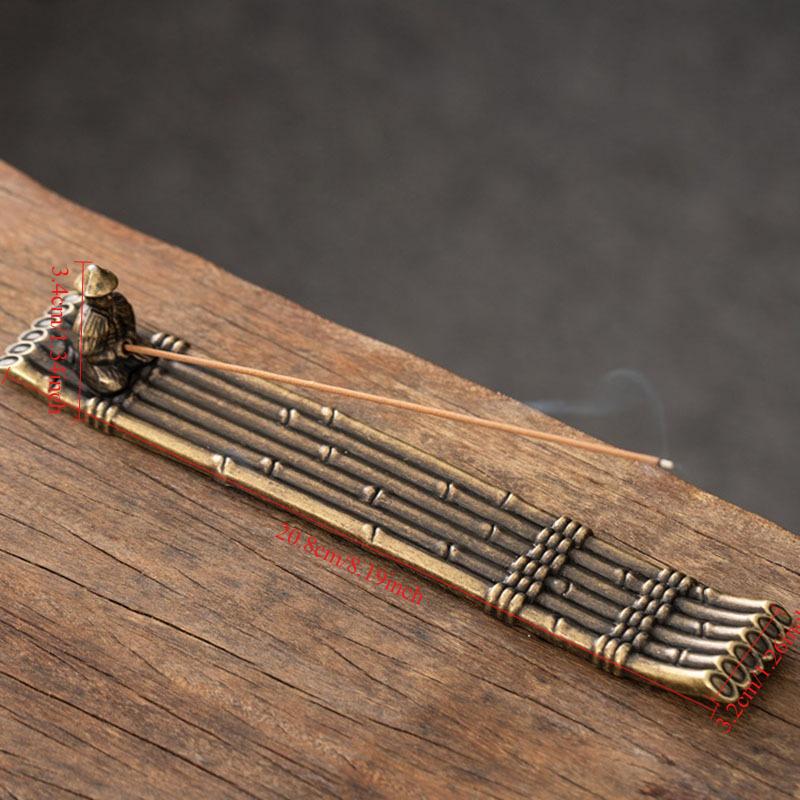 Creative Incense Holder Aromatherapy Ornament Incense Holder Boat Old Fishing Men Japanese Style Incense Stick Burner Home Decor