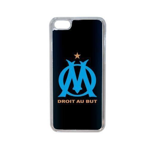 Coque foot olympique de marseille bleu compatible iphone 7 plus transparent