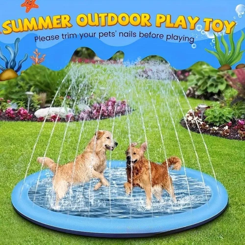 Pet Water Spray Mat PVC Square Water Spray Mat Outdoor Water Play Square Pet Water Spray Mat Water Spray Mat