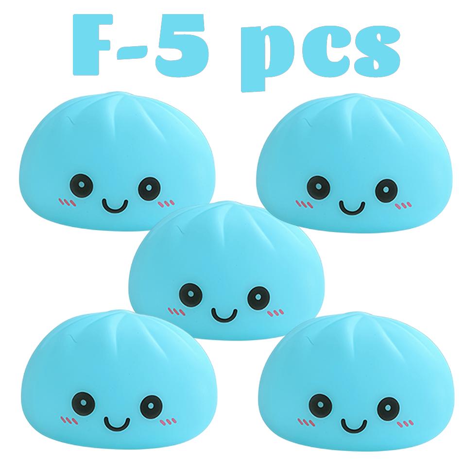 2027 Simulation Dumpling Squishy Night Light Soft Lightup Bubble Spitting Bun Birthday Gift Colorful Dumping Toy Squishy Gifts