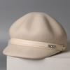 Autumn and Winter New Retro British Style Autumn and Winter Wool Felt Octagonal Hat Women's Casual Fashion Equestrian Hat